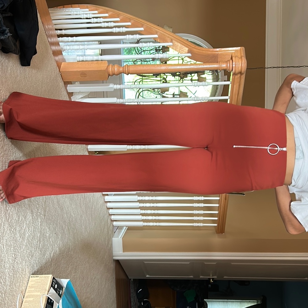 Forever 21 burnt orange flare pants